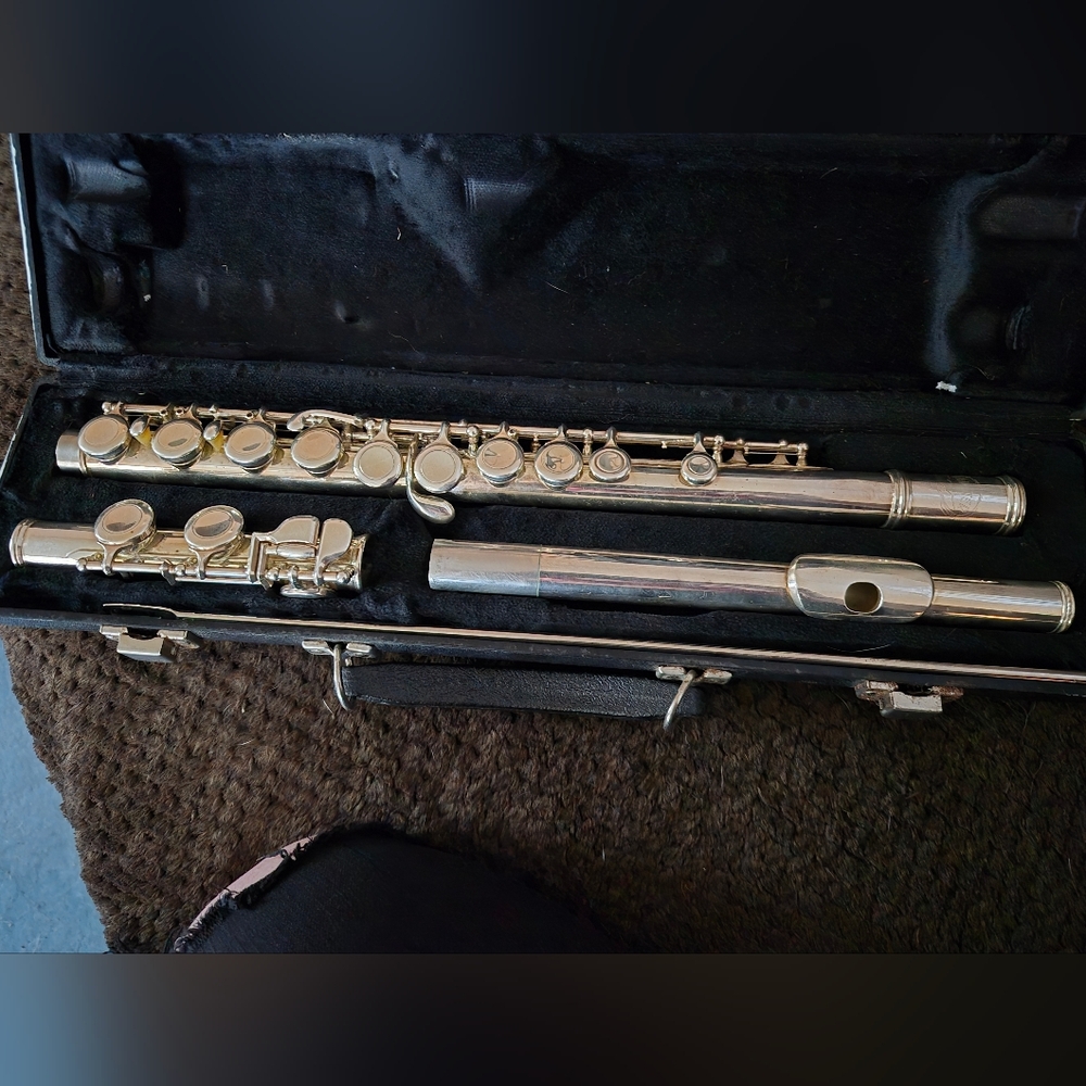Silver Flute with Case